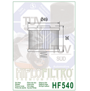 Hiflo HF540 Premium Oil Filter - Yamaha FZ YS