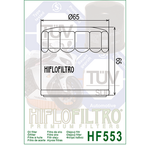 Hiflo HF553 Premium Oil Filter - Benelli
