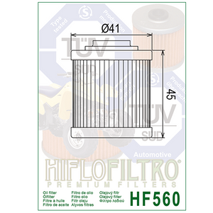 Hiflo HF560 Premium Oil Filter - Can-am