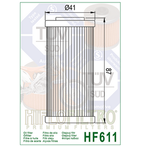 Hiflo HF611 Premium Oil Filter - Sherco Husqvarna BMW