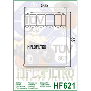 Hiflo HF621 Premium Oil Filter - Arctic Cat