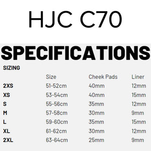 HJC C70 Helmet - Curves MC27