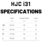HJC i31 Helmet - Open Face - Pearl White