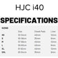 HJC i40 Helmet - Open Face - Matt White
