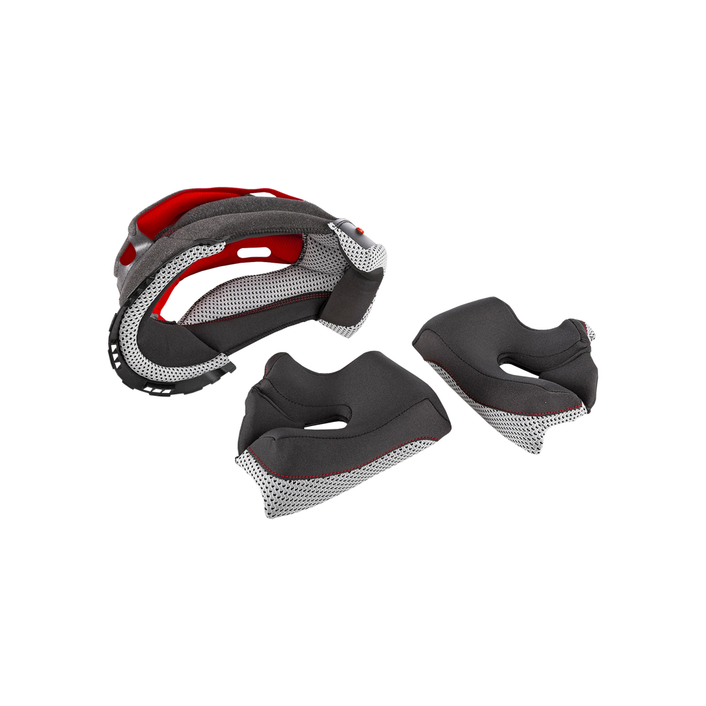 Oneal Sierra 2 Replacement Helmet Liner and Cheek Pad Kit - Grey / Red