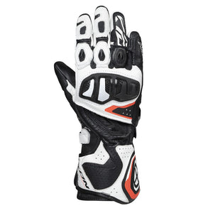 Ixon Vortex Leather Gloves - Black / White