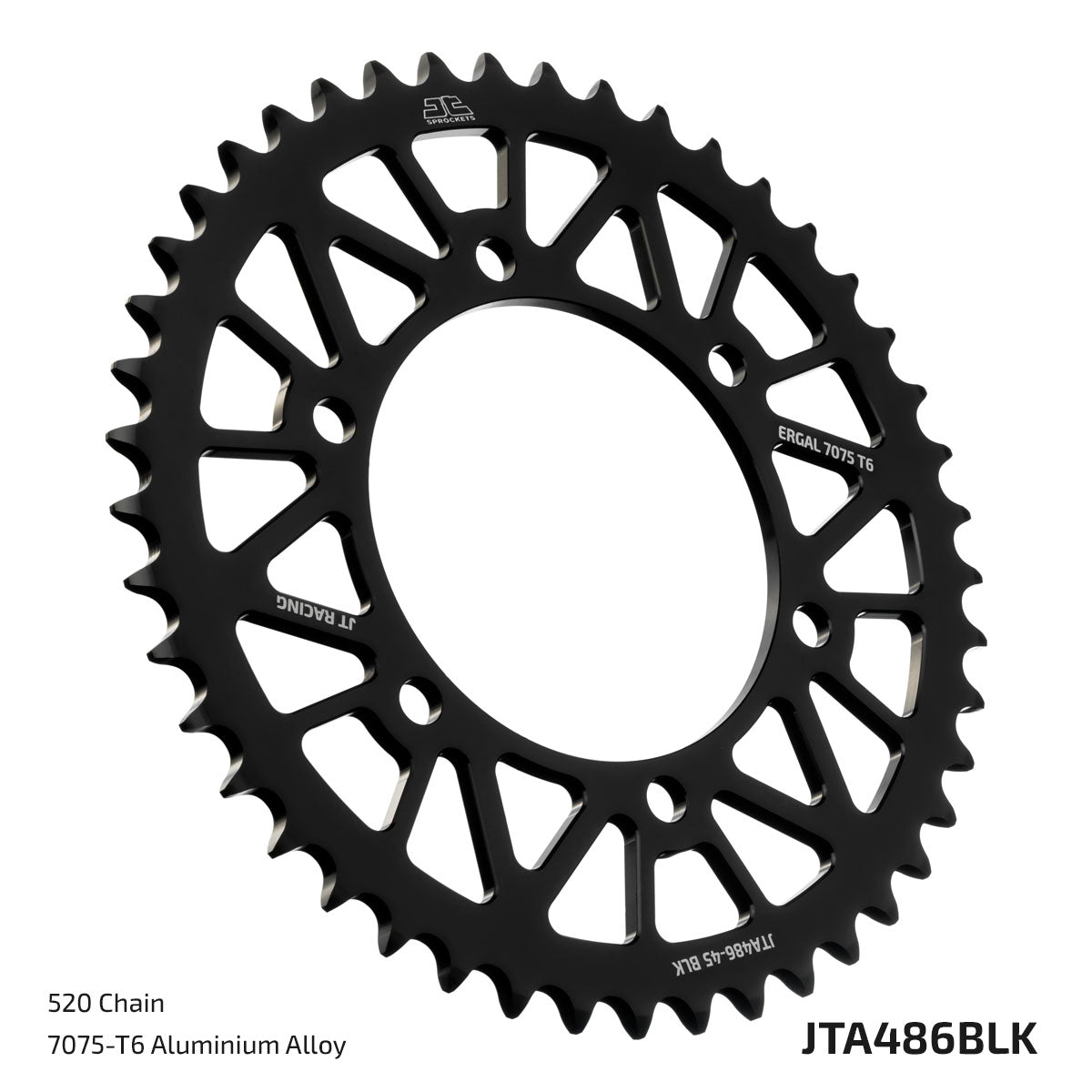 JT Racelite Aluminium Rear Sprocket - JTR486.43 - 520P - 43T - Black