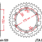 JT Aluminium Racelite Rear Sprocket - JTA853.50 - 520P - 50T - Black