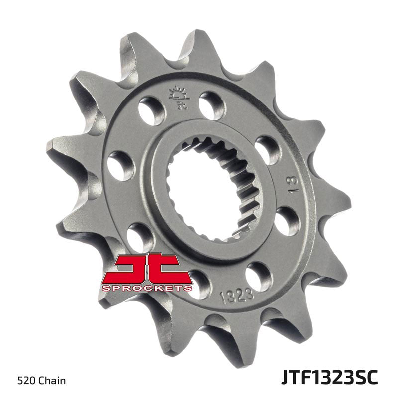 JT Steel Self Cleaning Front Sprocket - JTF1323.13SC - 520P - 13T