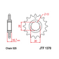 JT Steel Front Sprockets Front - JTF1370.14 - 525P - 14T