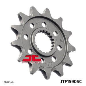 JT Steel Self Cleaning Front Sprocket - JTF1590.13SC - 520P - 13T