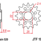 JT Steel Front Sprocket - JTF1901.13 - 520P - 13T