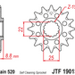 JT Steel Self Cleaning Front Sprocket - JTF1901.13SC - 520P - 13T