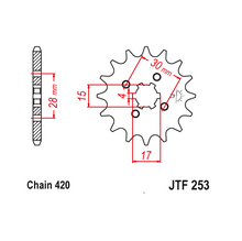 Load image into Gallery viewer, JT Front Sprocket - Honda CRF110F - 14T - 420P