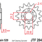 JT Steel Self Cleaning Front Sprocket - JTF284.14SC - 520P - 14T