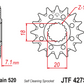 JT Steel Self Cleaning Front Sprocket - JTF427.12SC - 520P - 12T