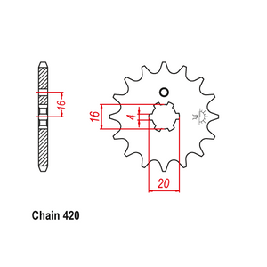 Moto-Master Front Sprocket - 13T - 6102411