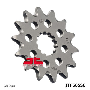 JT Steel Self Cleaning Front Sprocket - JTF565.13SC - 520P - 13T