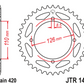 JT Steel Rear Sprocket - JTR1465.47 - 420P - 47T