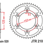 JT Steel Self Cleaning Rear Sprocket - JTR210.50SC - 520P - 50T