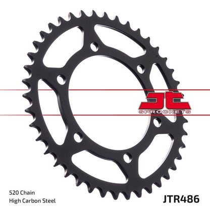 JT Steel Rear Sprocket - JTR486.47 - 520P - 47T