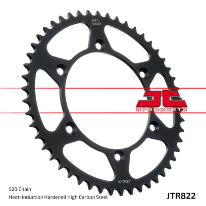 JT Steel Rear Sprocket - JTR822.50 - 520P - 50T