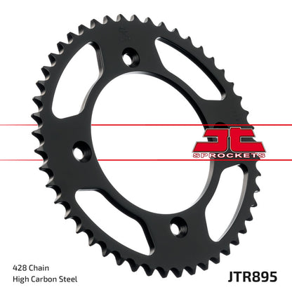 JT Steel Rear Sprocket - JTR895.49 - 428P - 49T