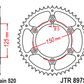 JT Steel Self Cleaning Rear Sprocket - JTR897.48SC - 520P - 48T