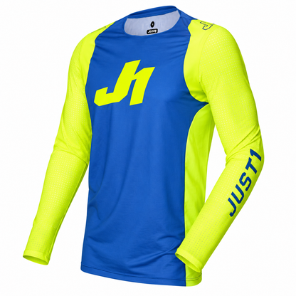 JUST1 J-Flex Adult Large MX Jersey - Aria Blue Yellow