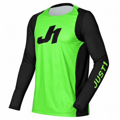 JUST1 J-Flex Adult Large MX Jersey - Aria Green Black