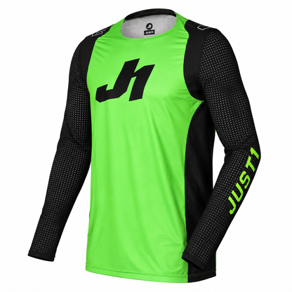 JUST1 J-Flex Youth Large MX Jersey - Aria Green Black