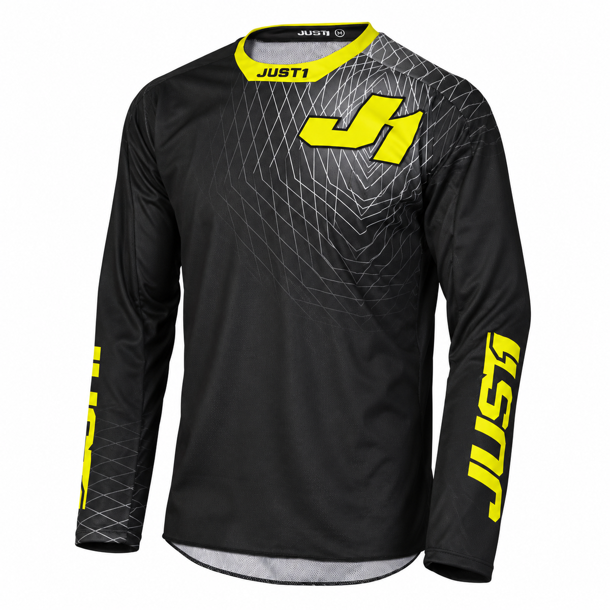 JUST1 J-Force Adult X-Small MX Jersey - Lighthouse Grey Yellow