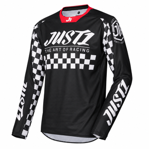 JUST1 J-Force Adult Small MX Jersey - Racer Black White