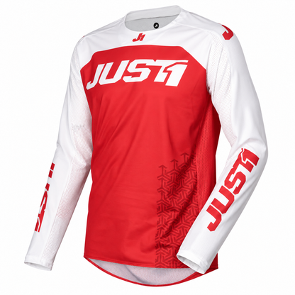 JUST1 J-Force Adult Large MX Jersey - Terra Red White