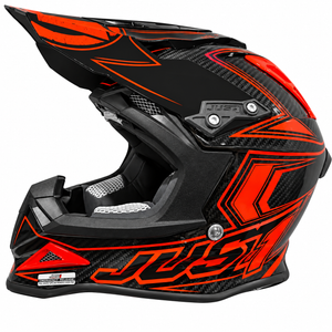 JUST1 J12 Adult 2XL Carbon MX Helmet - Fluro Orange