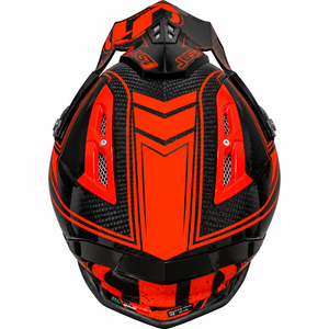 JUST1 J12 Adult 2XL Carbon MX Helmet - Fluro Orange