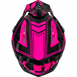 JUST1 J12 Adult 2XL Carbon MX Helmet - Fluro Pink