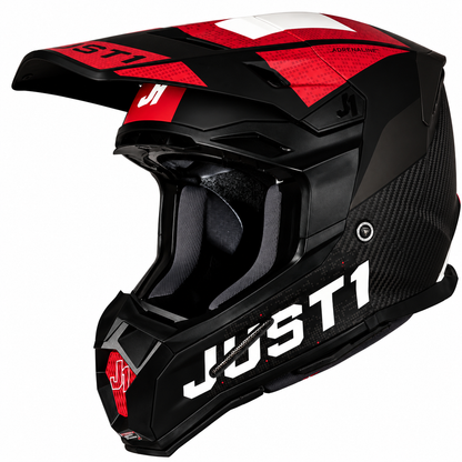 JUST1 J22 Adult Carbon MX Helmet - Adrenaline Red