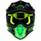 JUST1 J38 Adult LARGE MX Helmet Mask - Fluro Green / Titanium / Black
