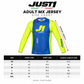 JUST1 J-Flex Adult Large MX Jersey - Aria Blue Yellow