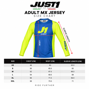 JUST1 J-Flex Adult X-Small MX Jersey - Shape Blue
