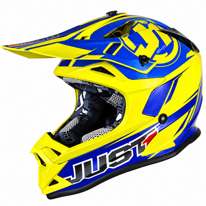 Just1 J32 Pro X-Small Adult MX Helmet - Rave Blue / Yellow