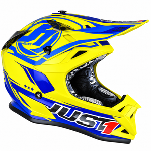 Just1 J32 Pro X-Small Adult MX Helmet - Rave Blue / Yellow