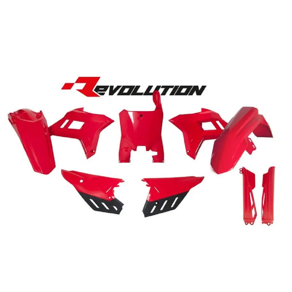 Rtech Revolution Plastics Kit - Honda CRF250R 22-24 CRF450R 21-24 - Red