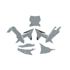 PLASTICS KIT RTECH 6 PIECE GREY BLACK KTM SX SXF