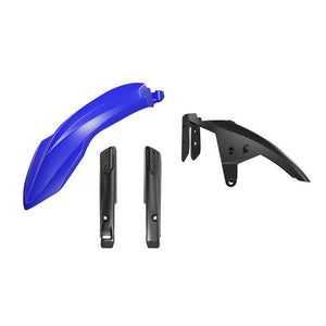 PLASTICS RTECH 3 PIECE FRONT FENDER & FORK BLUE BLACK YAMAHA XT700Z TENERE 19-ON