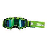 LS2 Aura Pro Goggle - Hi-Vis Green with Iridium Lens