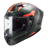 LS2 FF805C Thunder Carbon Helmet - Chase Green / Orange