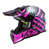 LS2 MX437 Fast Evo Verve Helmet - Black / Fluro Pink