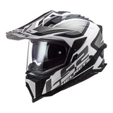 LS2 MX701 Explorer Alter Helmet HPFC 06 - Matte Black / White 06